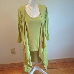 Masai Lime Green Cardigan and Tank Set